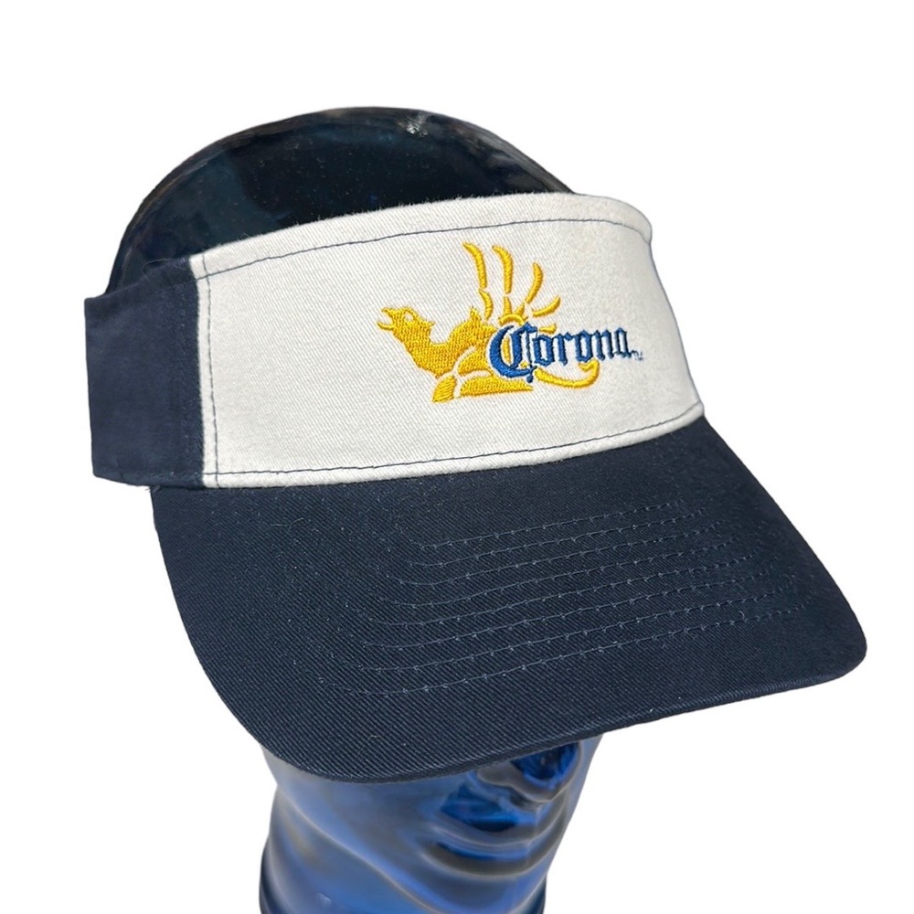 Corona Extra Beer Blue Adjustable Visor Sun Protection Sun Hat Beach Golf Cap